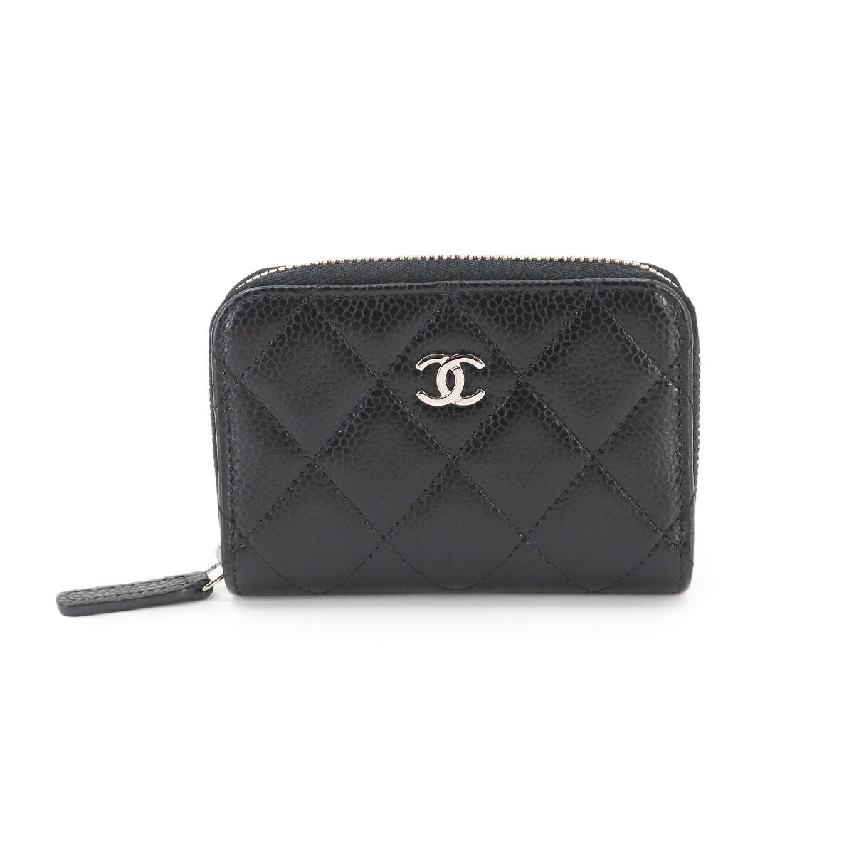 Matelasse Coin Case Purse Leather Black AP0216 Purse