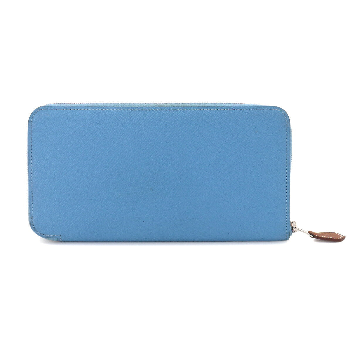 Azapp Long Silkin Wallet Veau Epsom Leather Blue Paradise