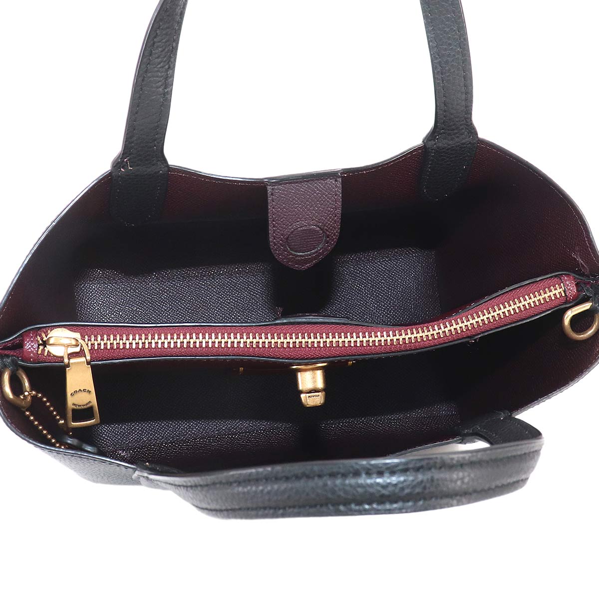 Willow Tote 24 2way Shoulder Bag Leather Black C8869 Purse