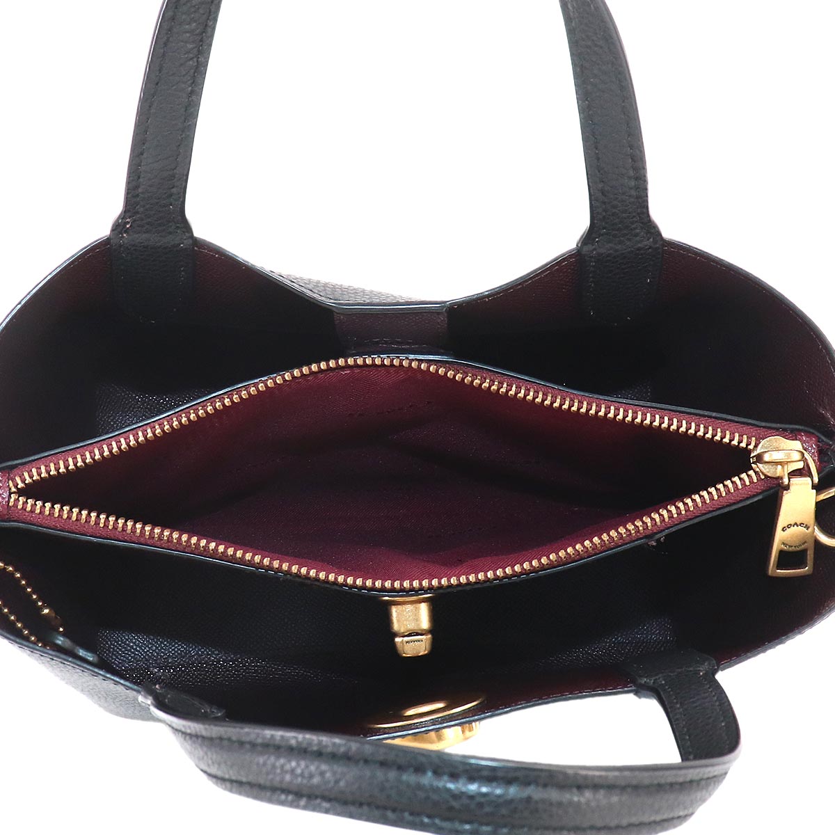 Willow Tote 24 2way Shoulder Bag Leather Black C8869 Purse