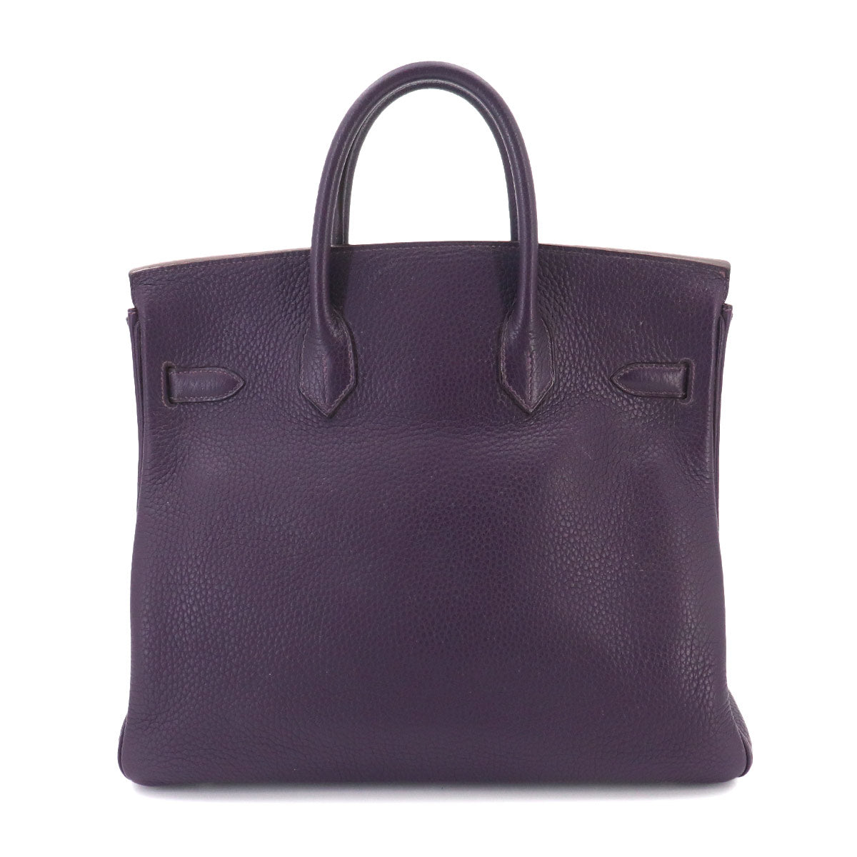 Haut a Courroies 32 Veau Togo Purple Hand Bag Vintage