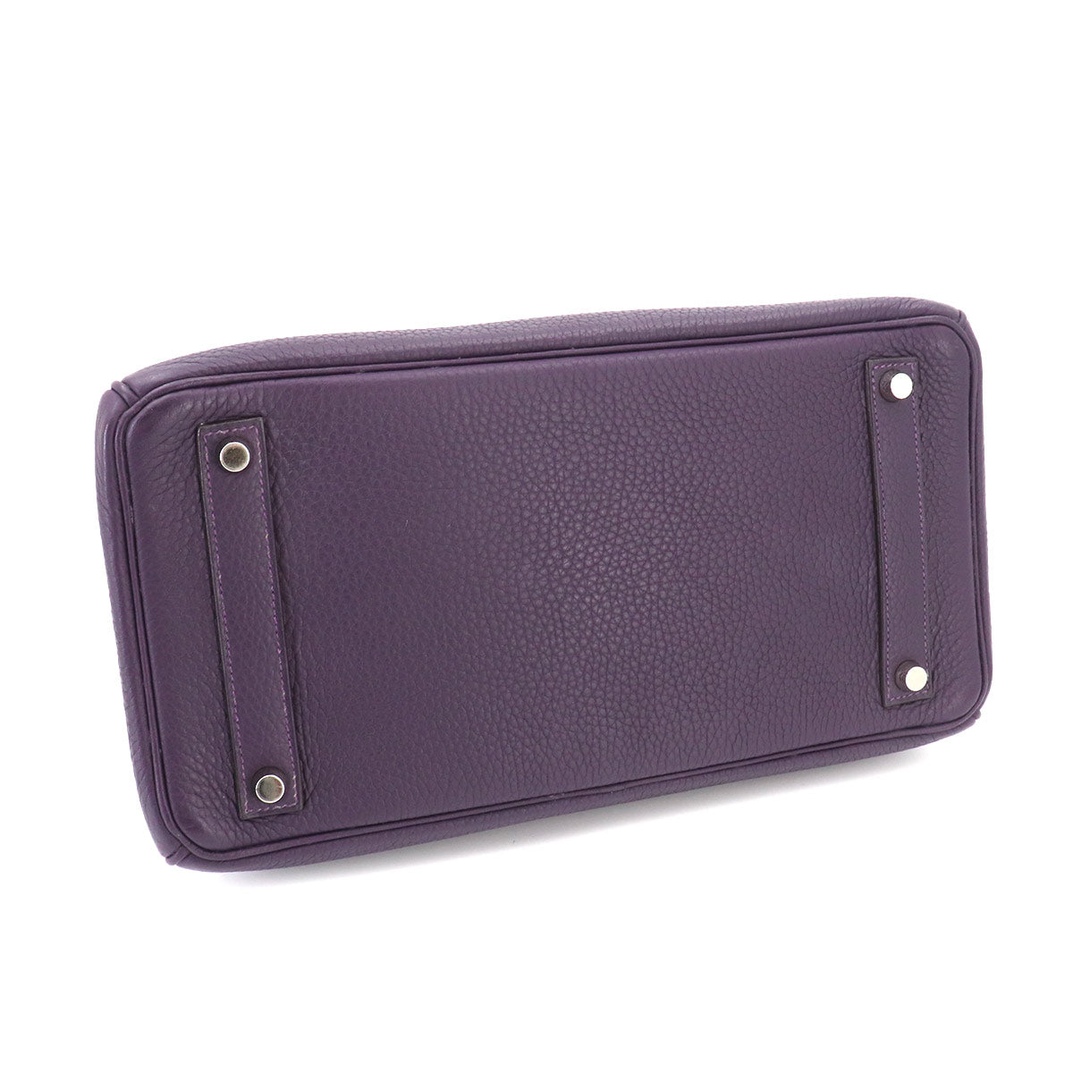 Haut a Courroies 32 Veau Togo Purple Hand Bag Vintage