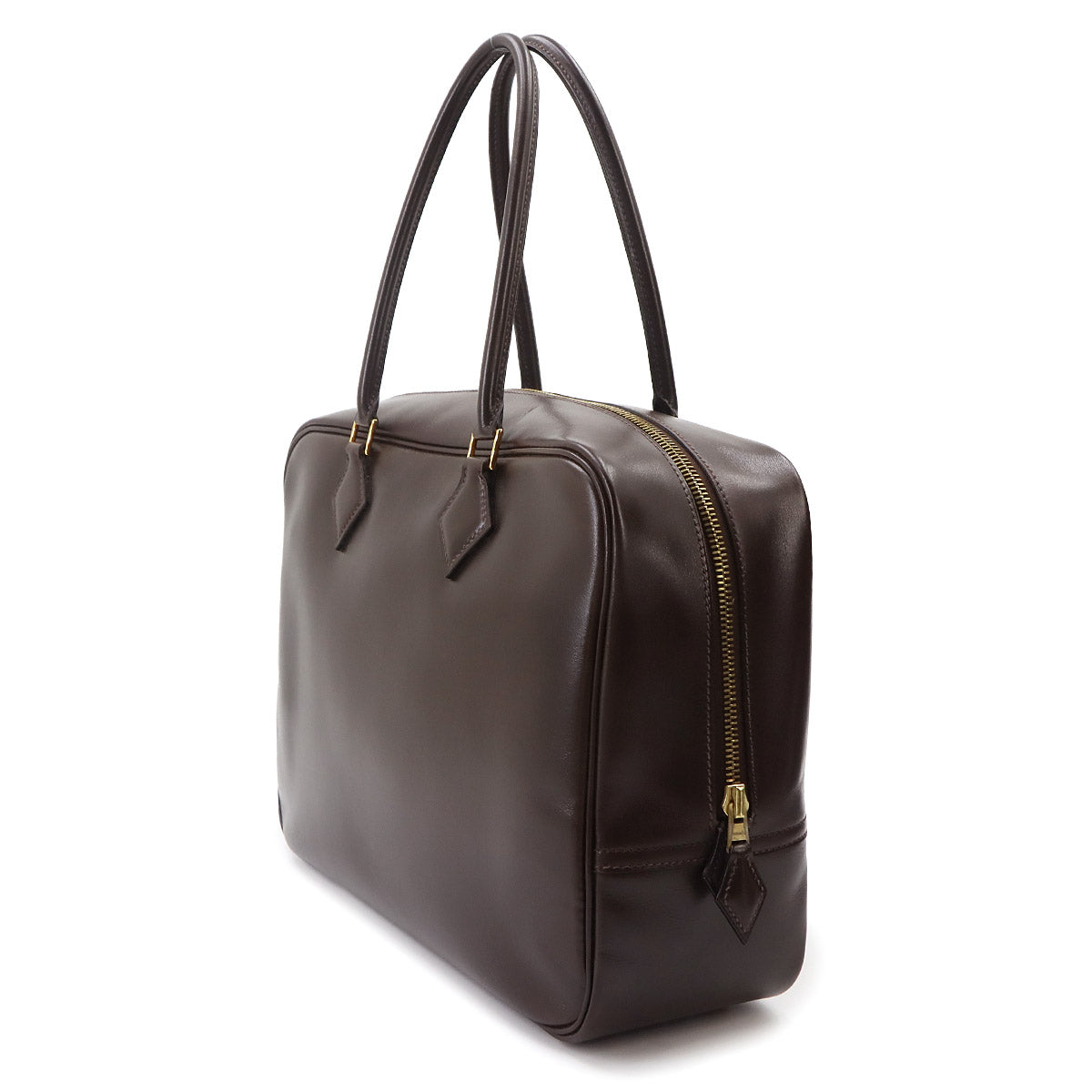 Plume 32 Hand Bag Box calf Ebene Brown Purse