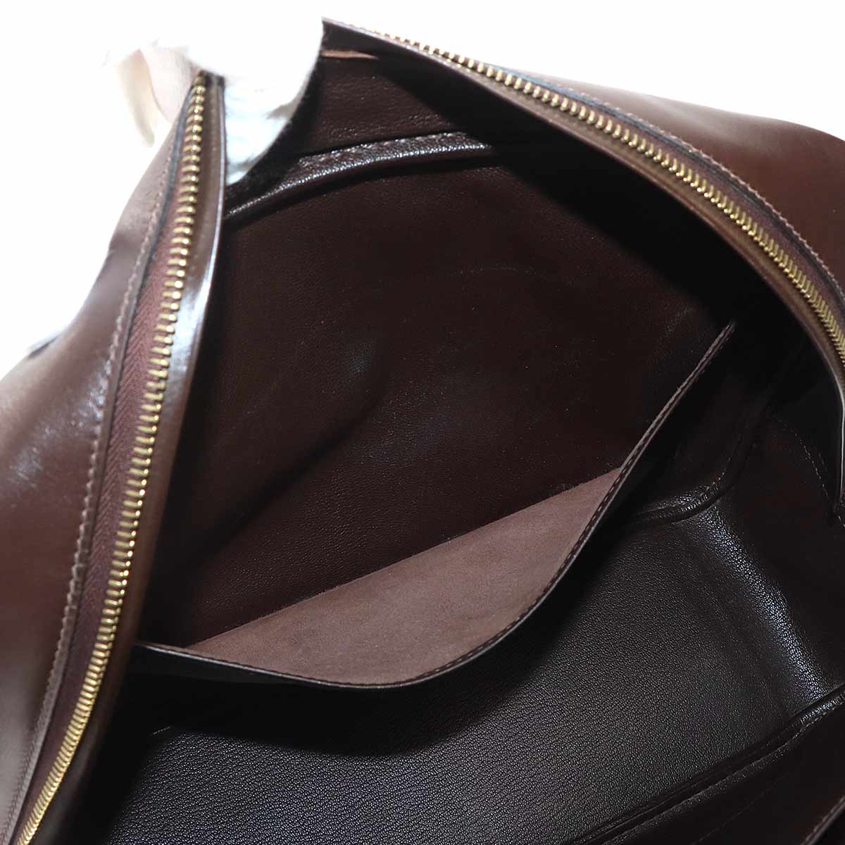 Plume 32 Hand Bag Box calf Ebene Brown Purse