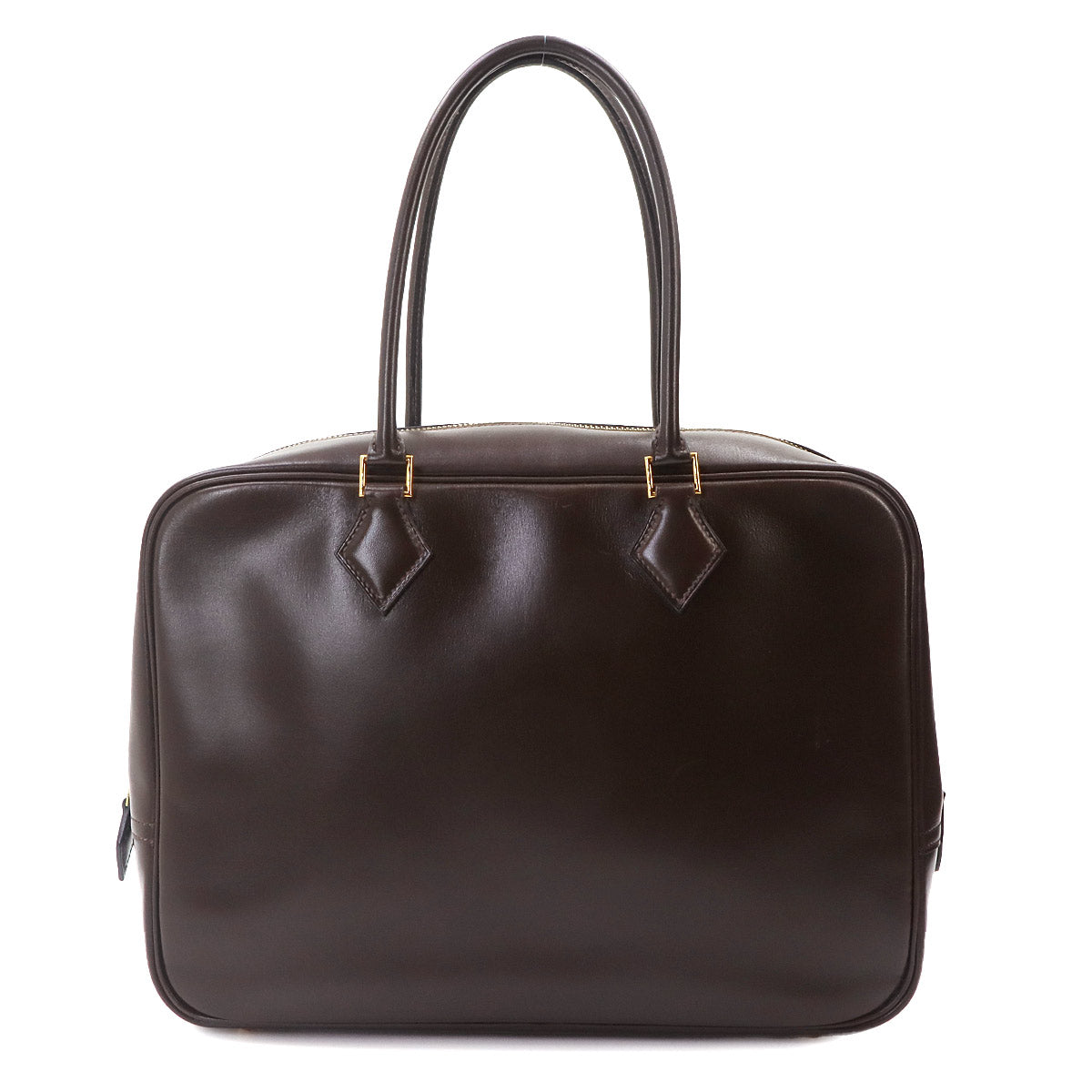 Plume 32 Hand Bag Box calf Ebene Brown Purse