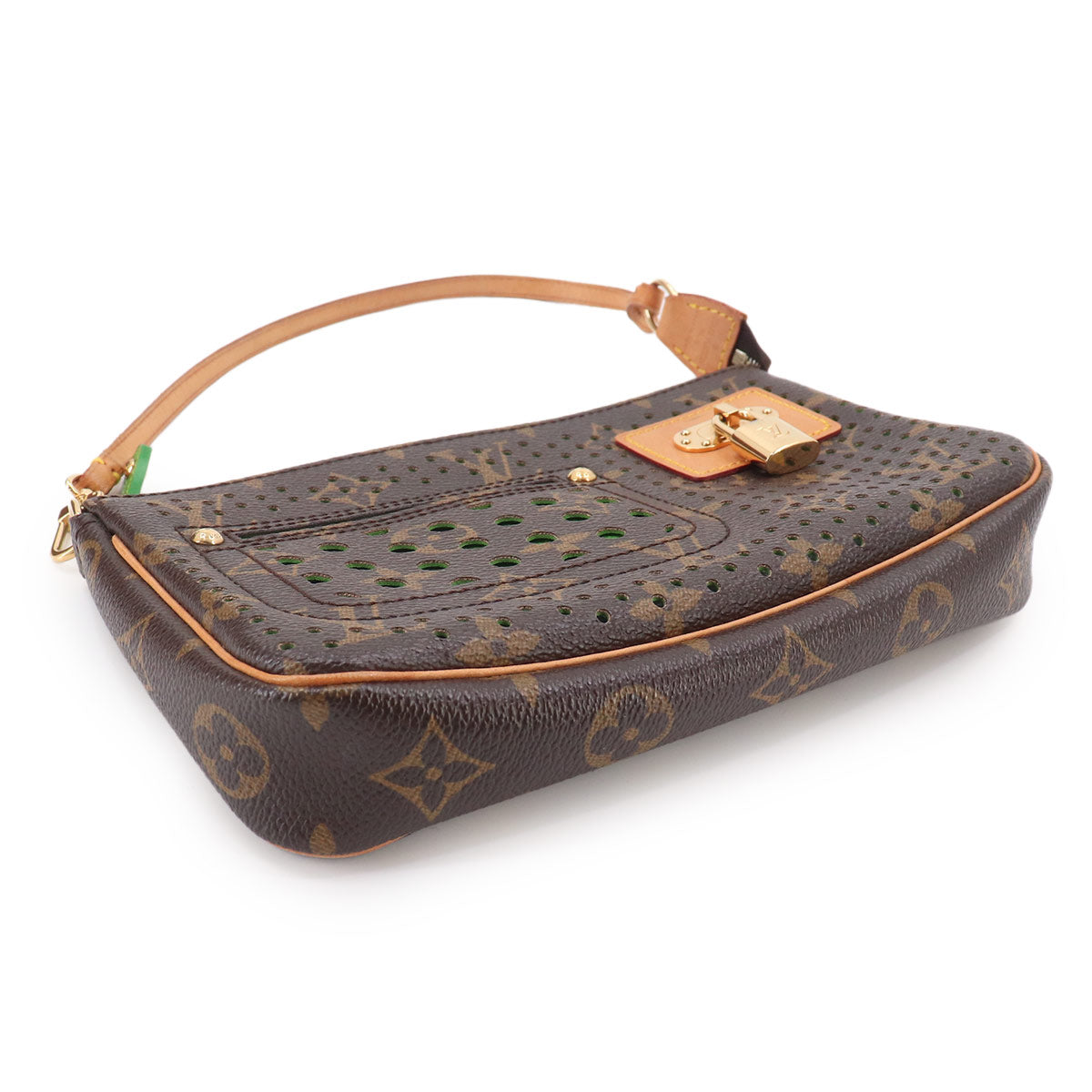 Monogram Perfo Pochette Accessories Hand Bag Vert M95184