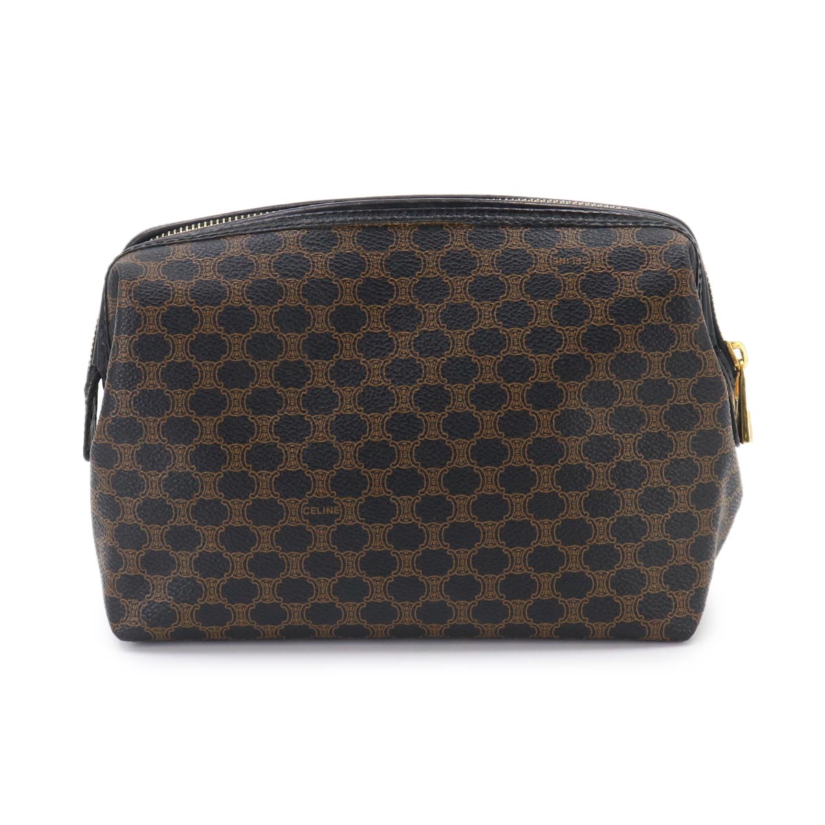 Macadam Pouch PVC Leather Black Vintage Purse