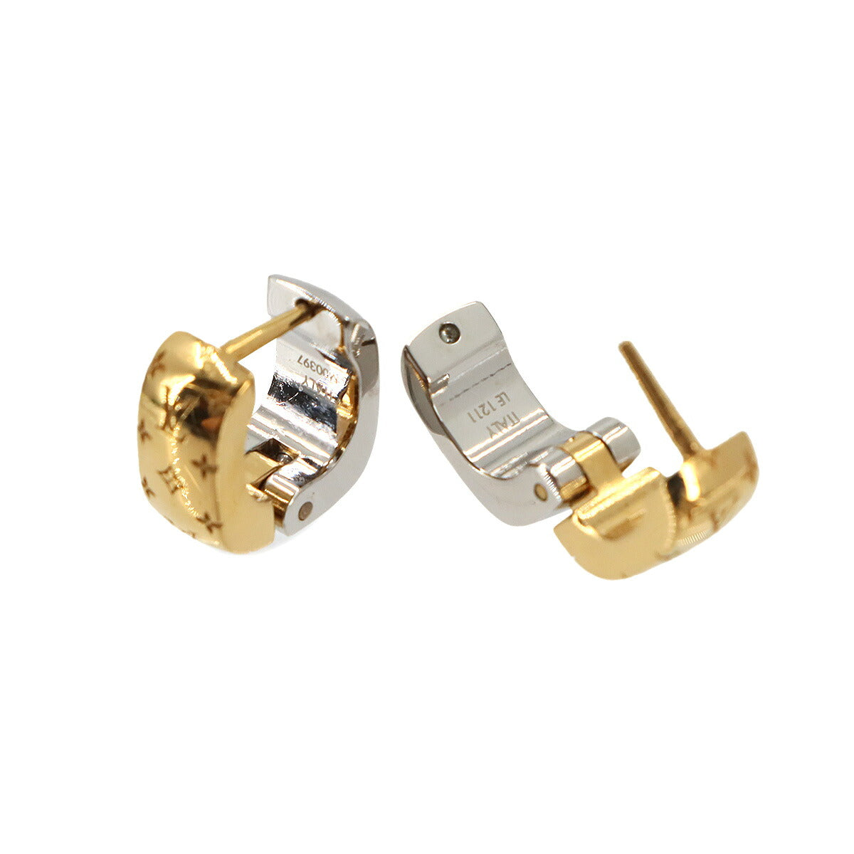 Nanogram Earrings Gold Silver M00397 Accessory