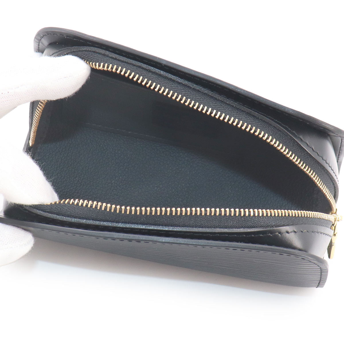 Epi Dauphine PM Pouch Leather Noir M48442 Purse