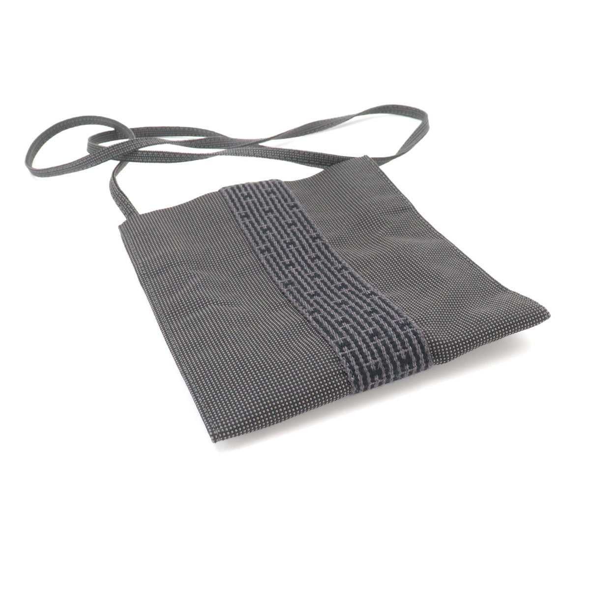 Herline Pochette Shoulder Bag Canvas Gray Purse