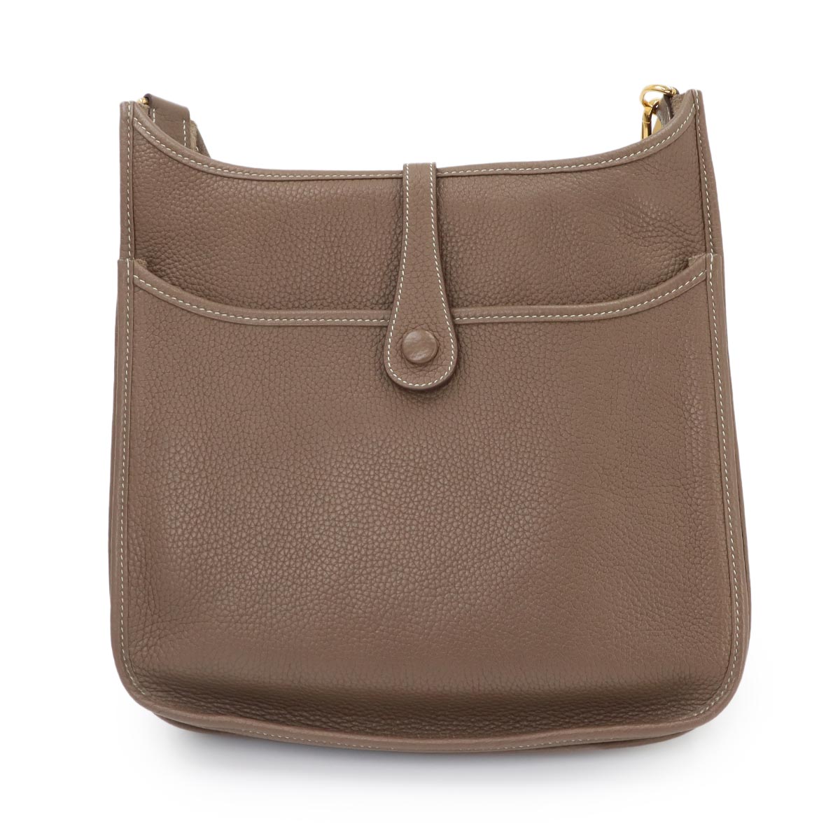 Everlyne 3 PM Shoulder Bag Taurillon Clemence Etoupe Purse