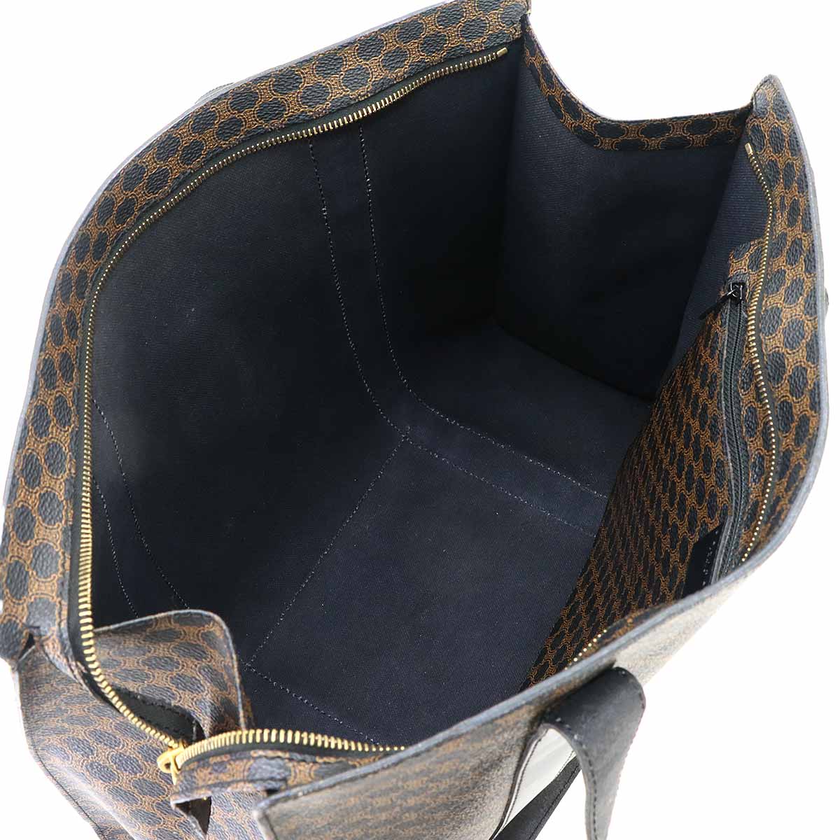 Macadam Tote Bag PVC Leather Black Brown Vintage Purse