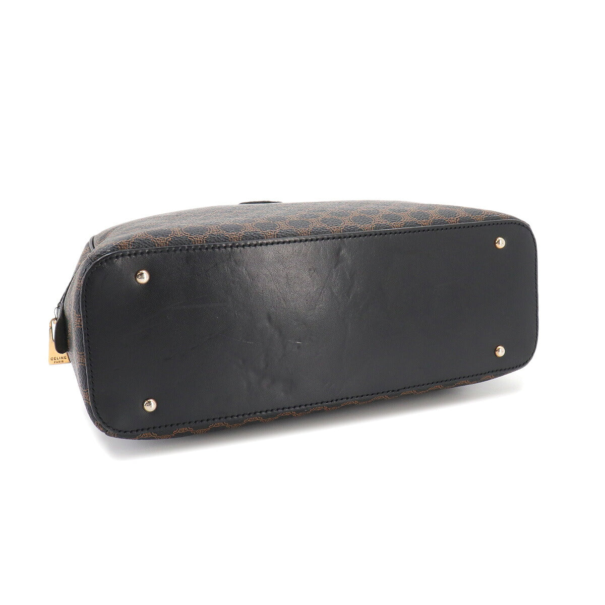 Macadam Hand Bag PVC Leather Black Brown Purse Vintage