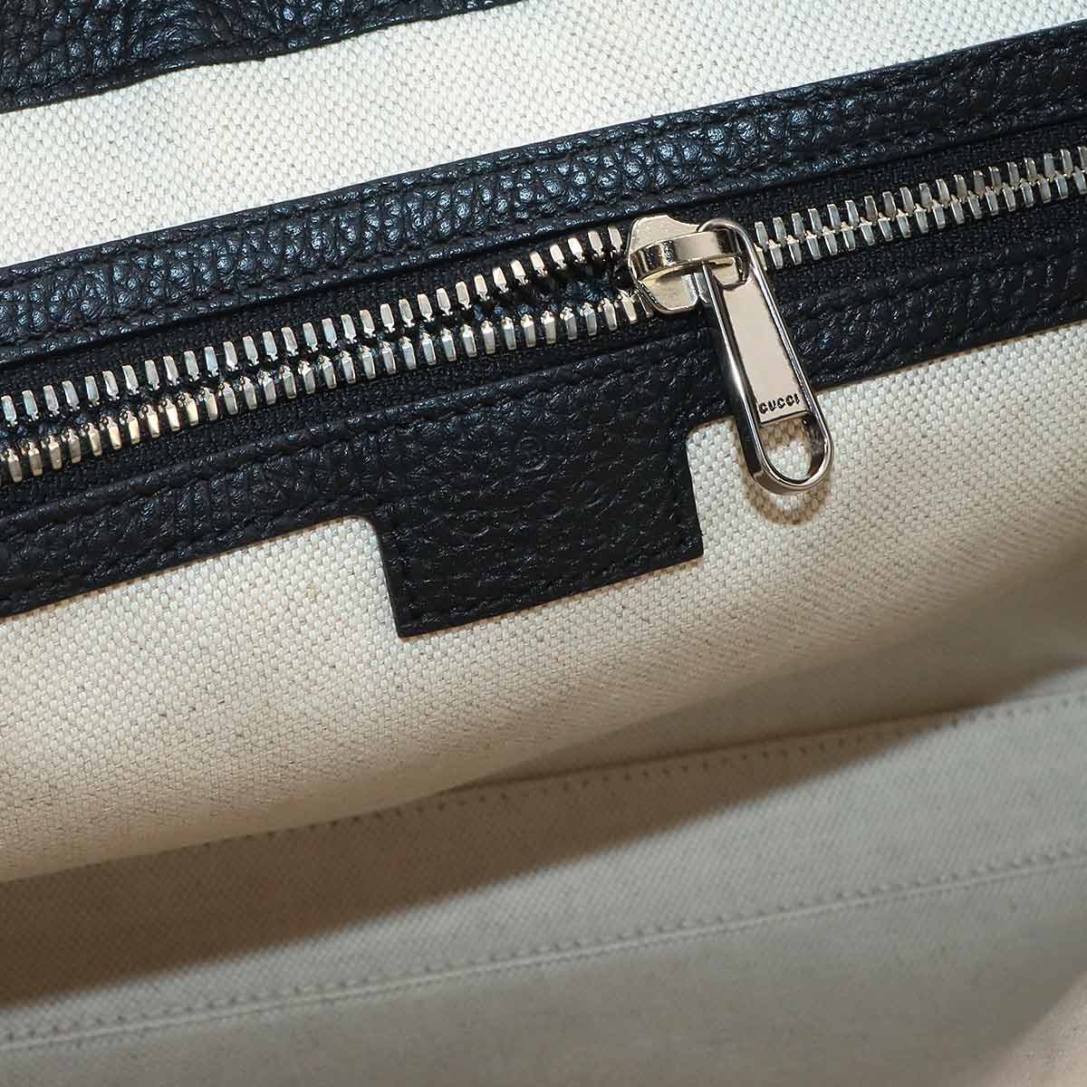 Jumbo GG Shoulder Bag Leather Black 696009 Purse
