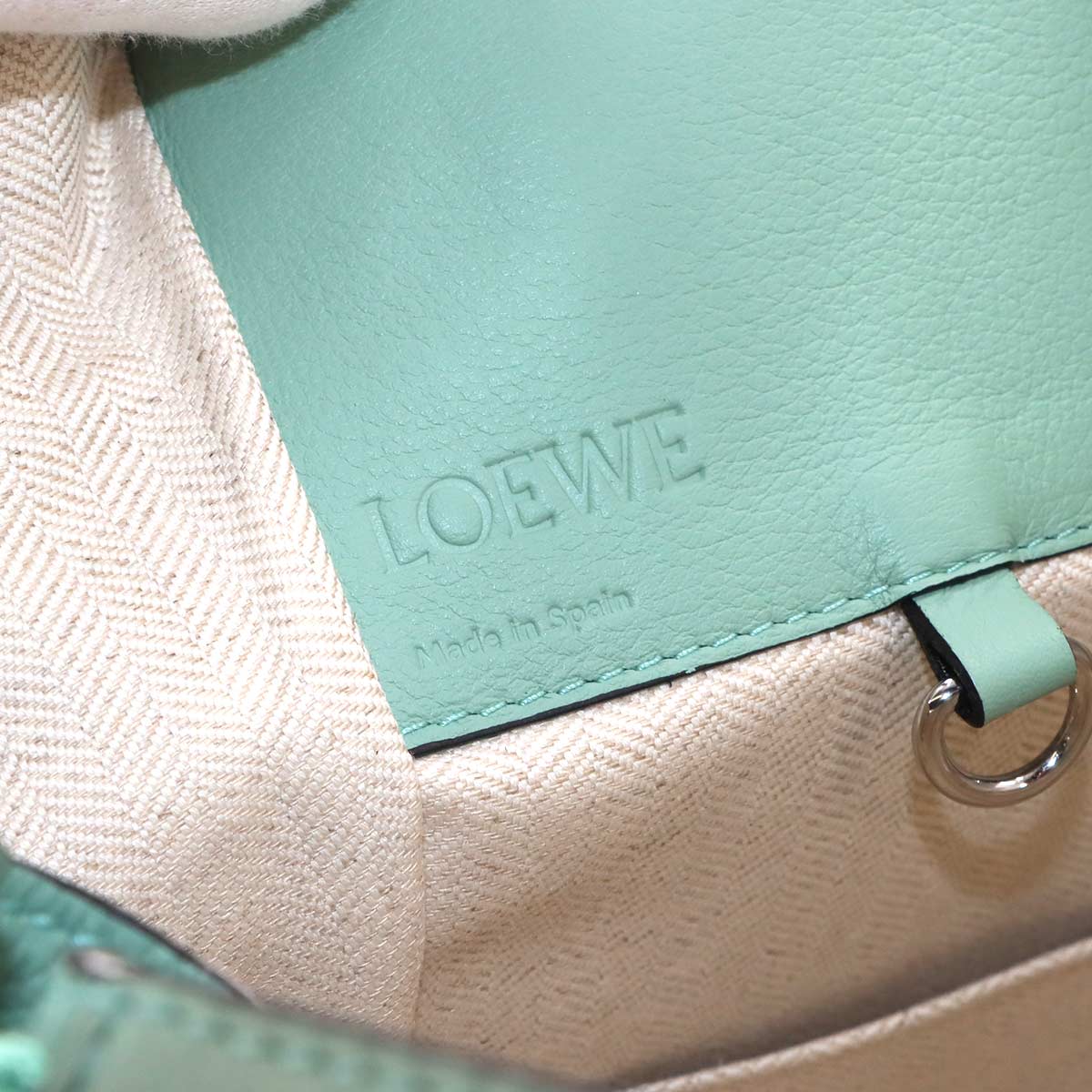 Hammock Small Gingham 2way Hand bag Bag Leather Pink Green