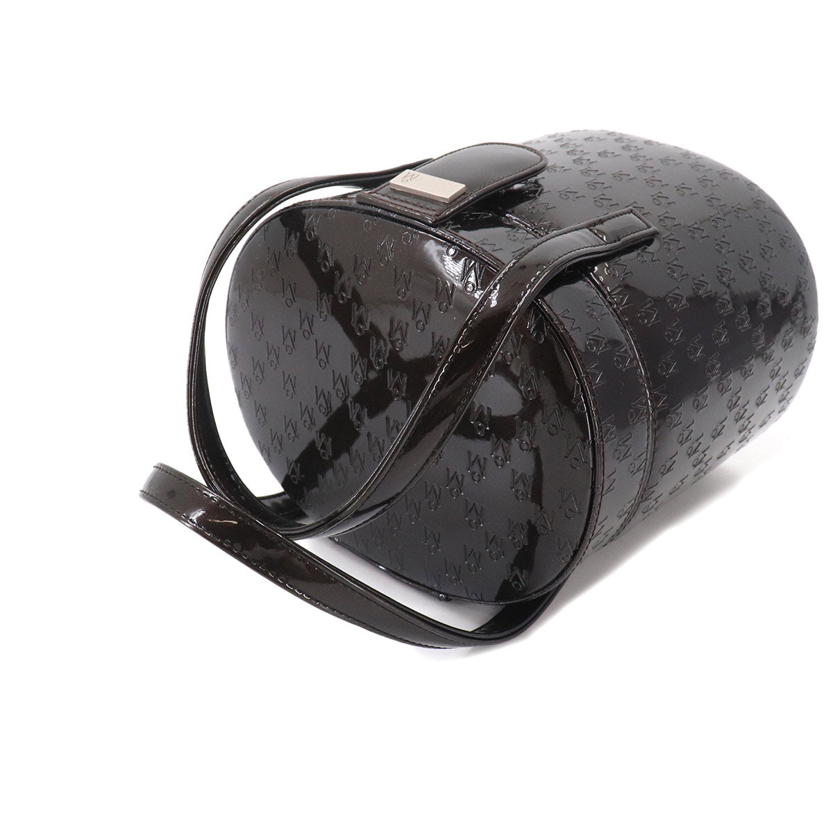 Hand Bag Patent leather Dark Brown Purse