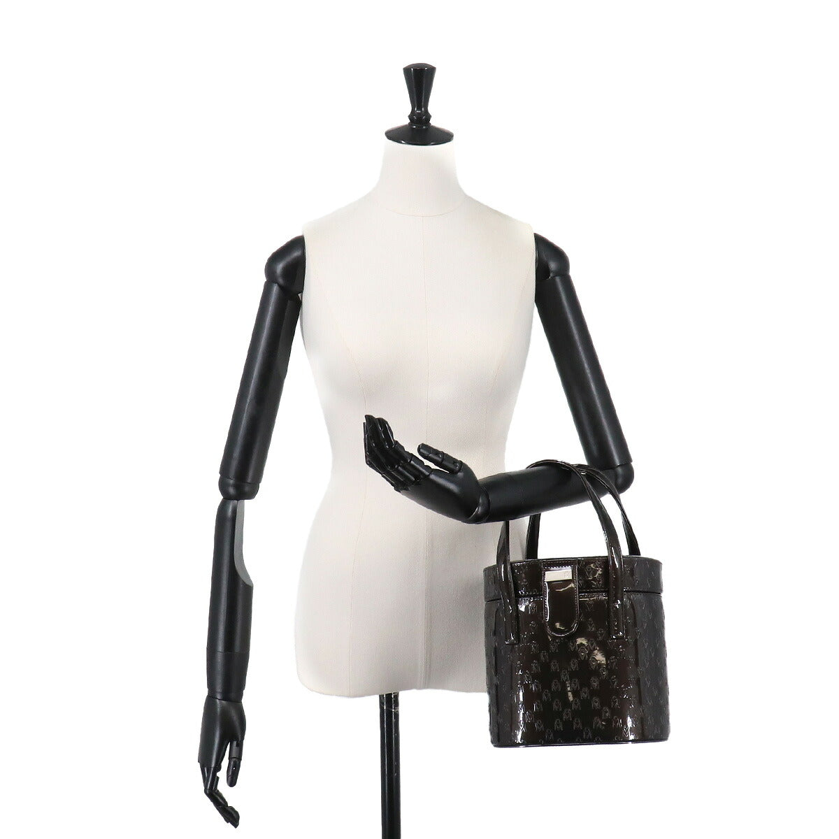 Hand Bag Patent leather Dark Brown Purse