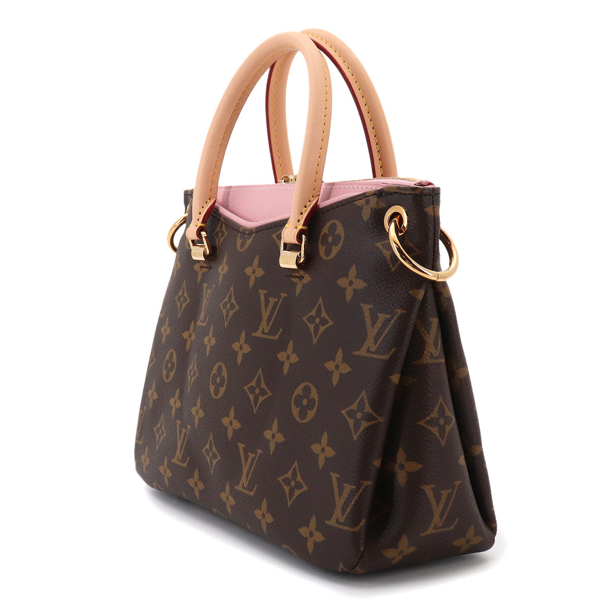 Monogram Palas BB Hand Shoulder Bag Rose Ballerine M40464