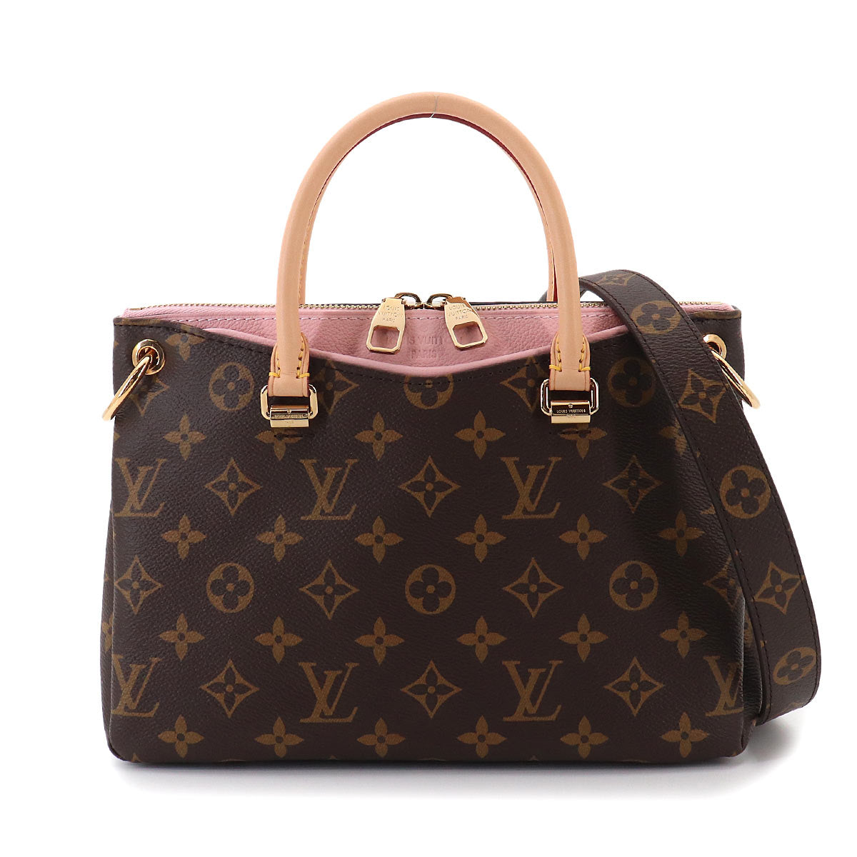 Monogram Palas BB Hand Shoulder Bag Rose Ballerine M40464