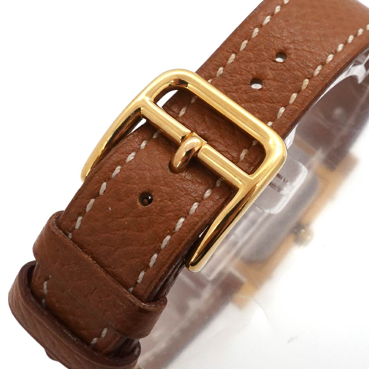 Medor Vintage pyramid Gold studs Quartz White Dial Ladies