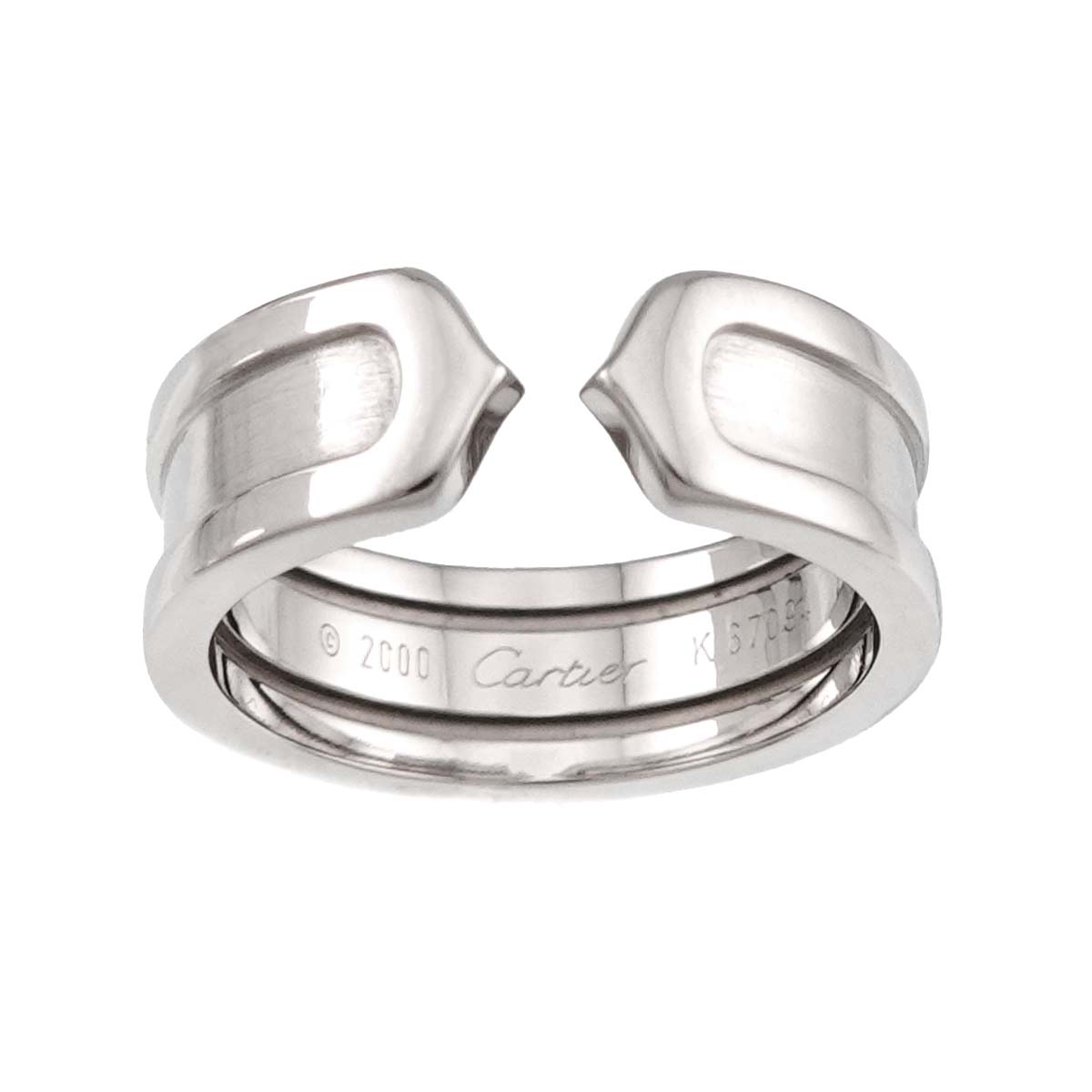 C2 SM Ring 18K WG 750 Size51 5.5-5.75(US)
