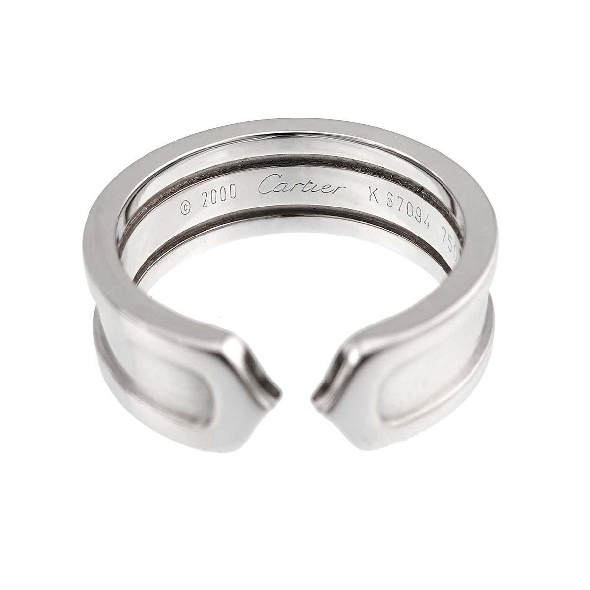 C2 SM Ring 18K WG 750 Size51 5.5-5.75(US)