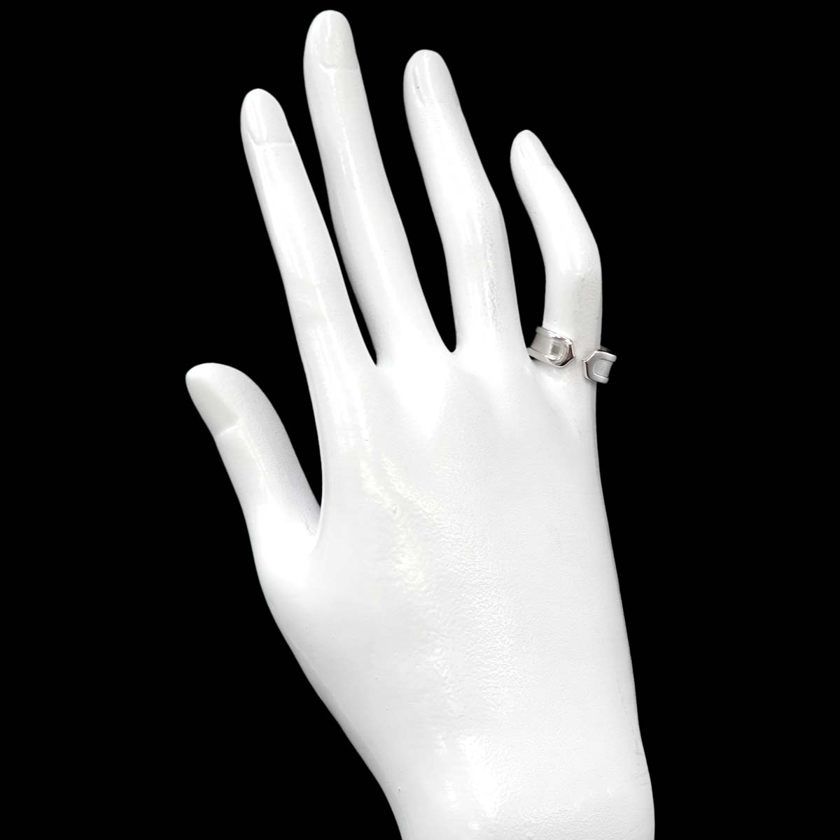 C2 SM Ring 18K WG 750 Size51 5.5-5.75(US)