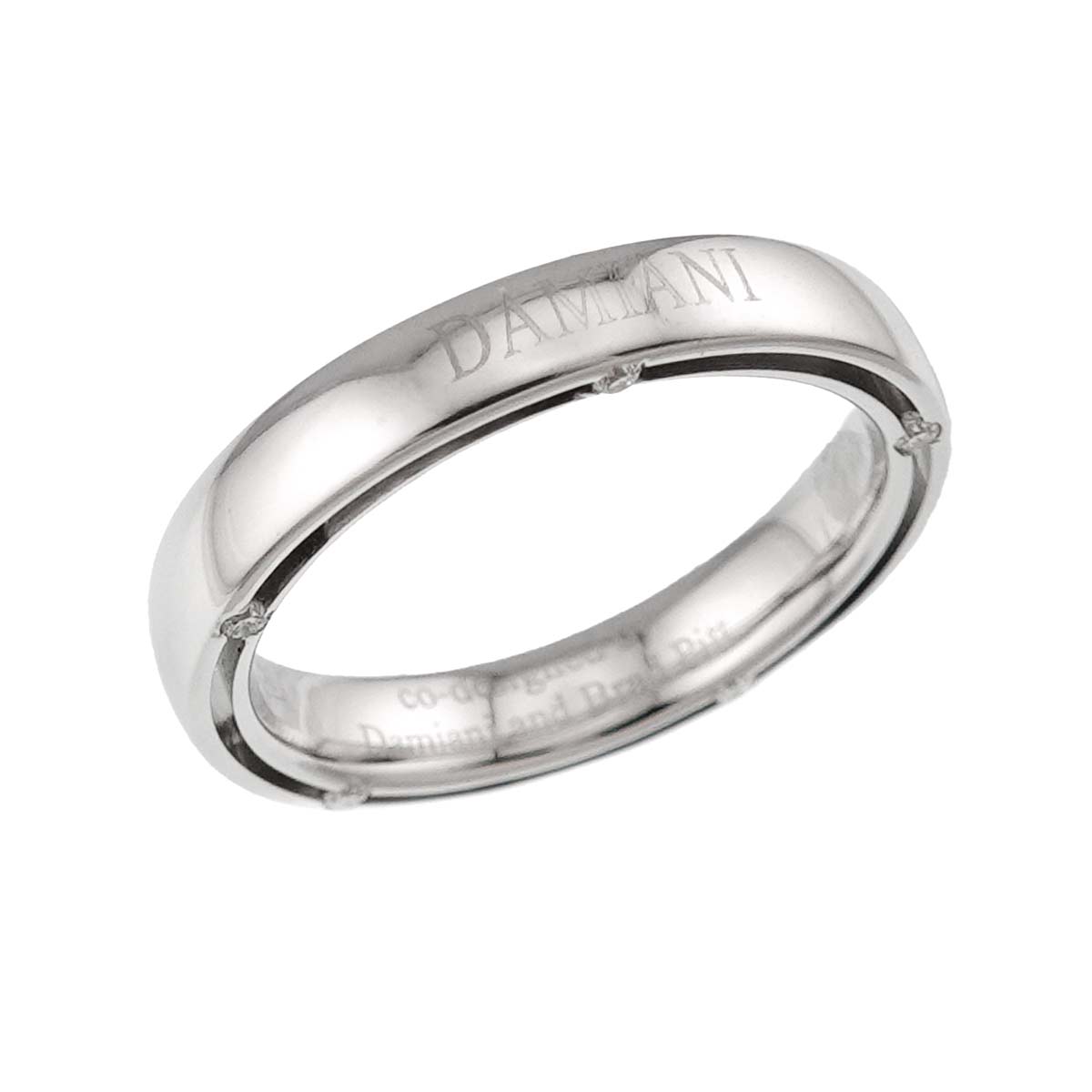 D-SIDE Diamond 10P Ring 18K White Gold 750 size5.5-5.75(US)