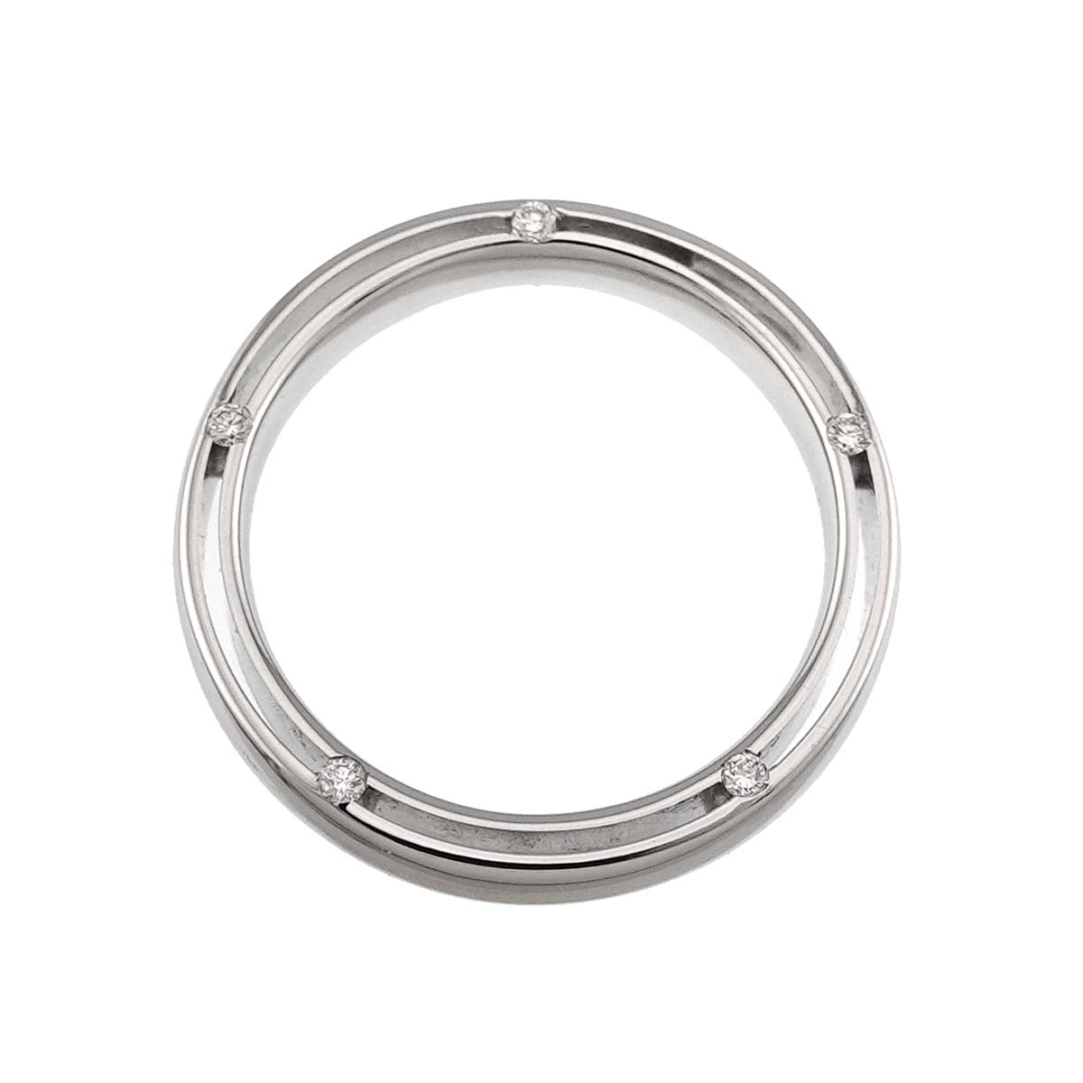 D-SIDE Diamond 10P Ring 18K White Gold 750 size5.5-5.75(US)