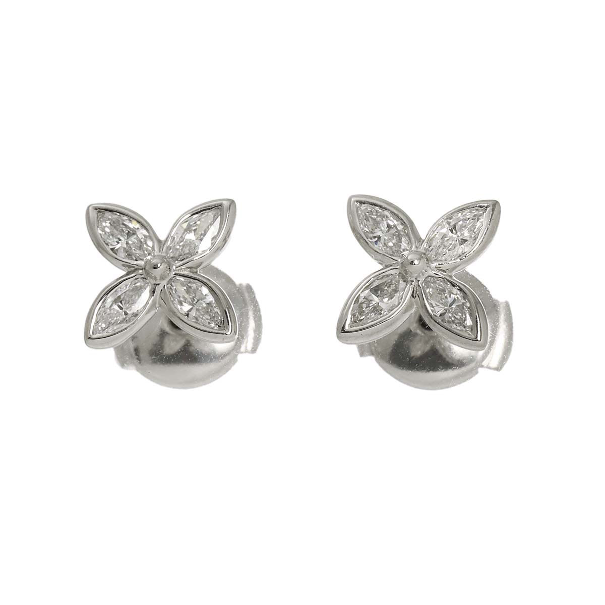Victoria Diamond Small Earrings Pierced Pt Platinum