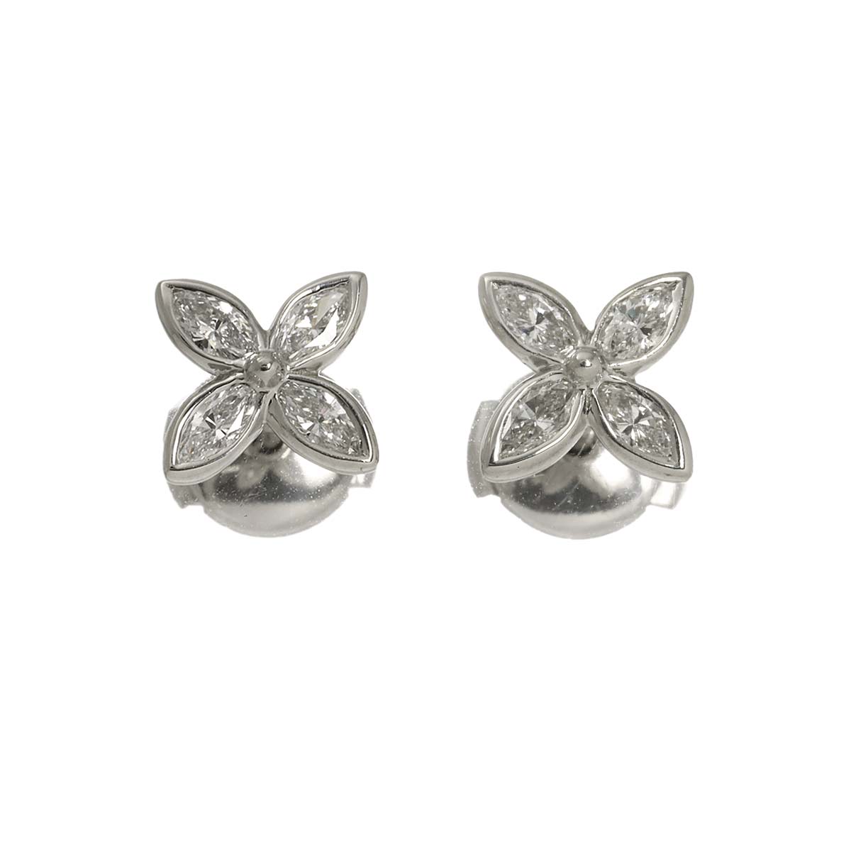 Victoria Diamond Small Earrings Pierced Pt Platinum