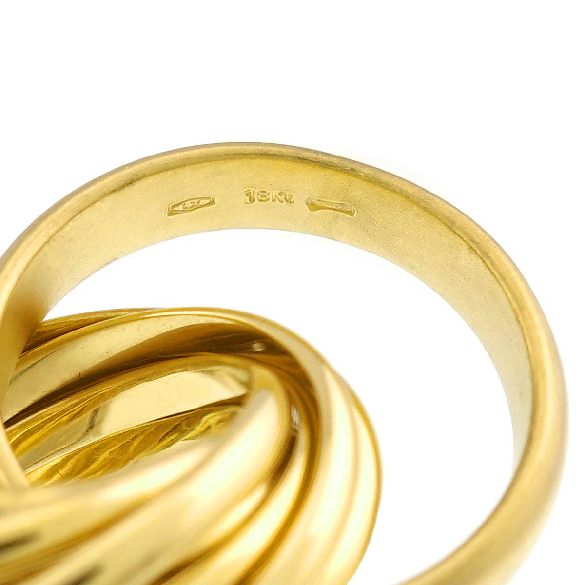 Ring 18K YG Yellow Gold 750 Size4-4.5(US)