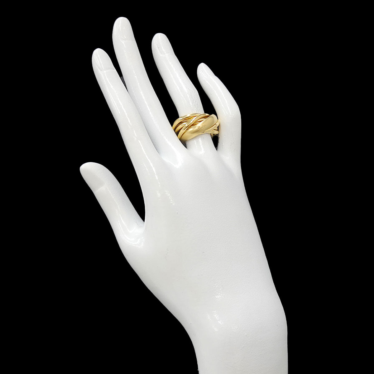 Ring 18K YG Yellow Gold 750 Size4-4.5(US)