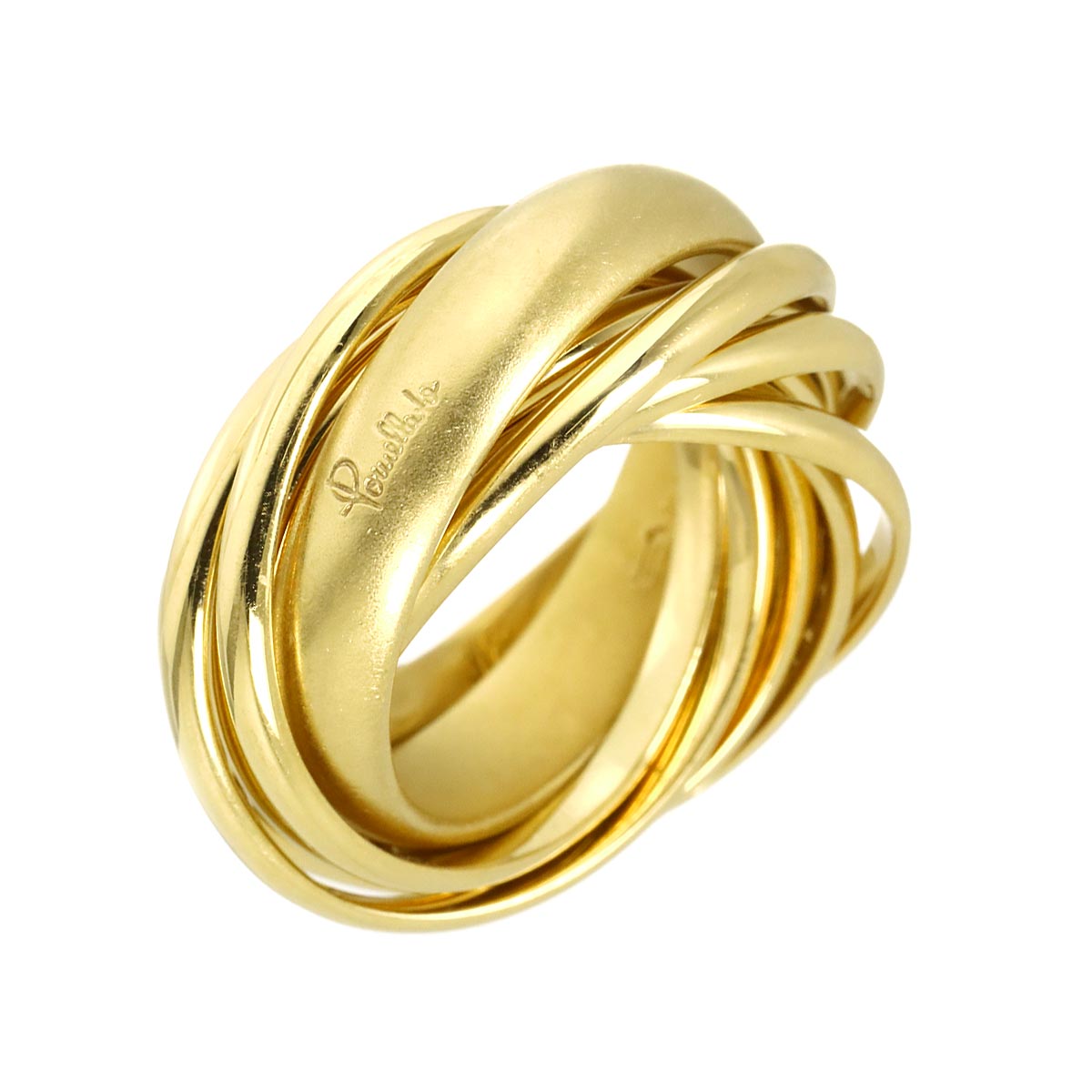 Ring 18K YG Yellow Gold 750 Size4-4.5(US)