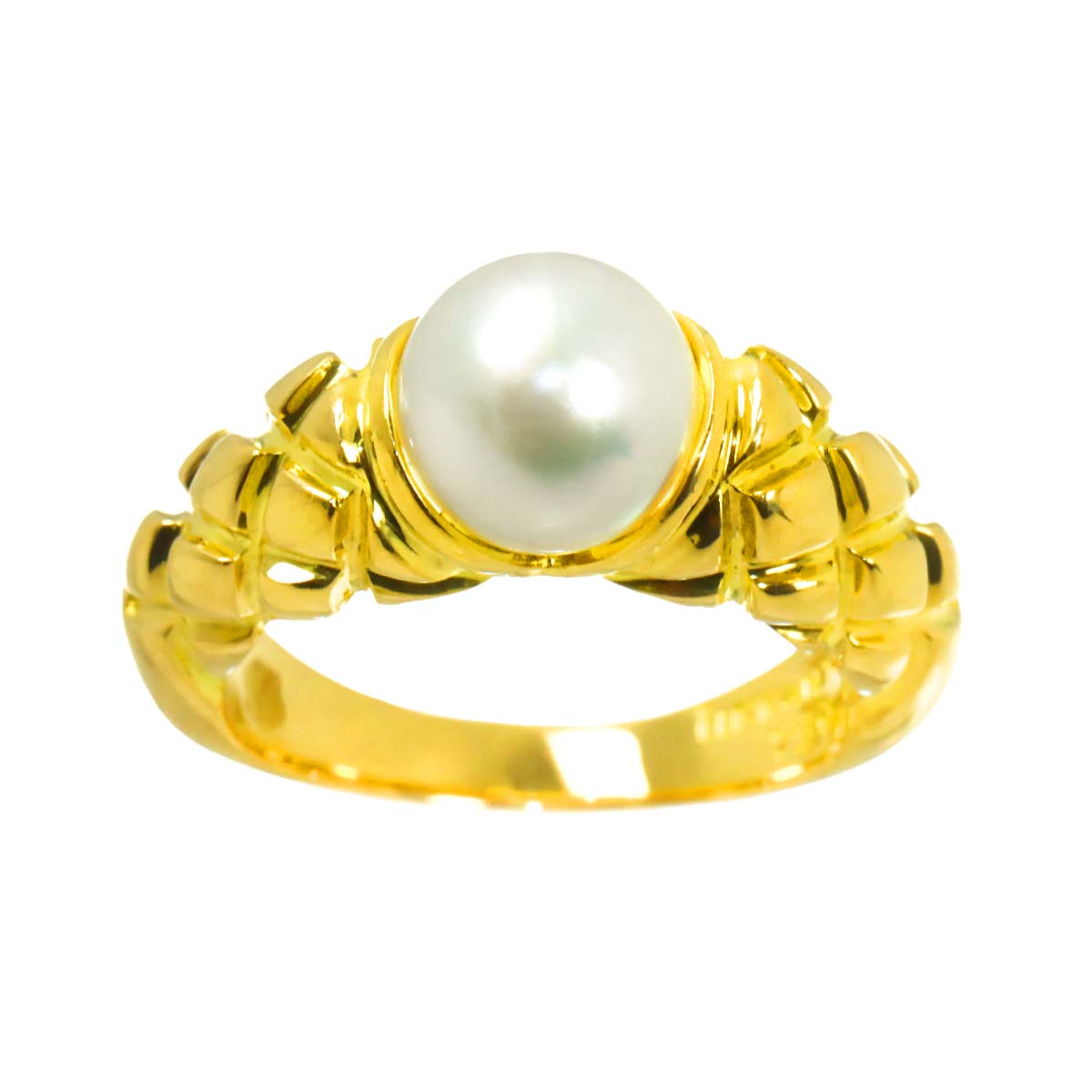 Akoya Pearl Ring 18K YG 750 Size5.75-6(US)