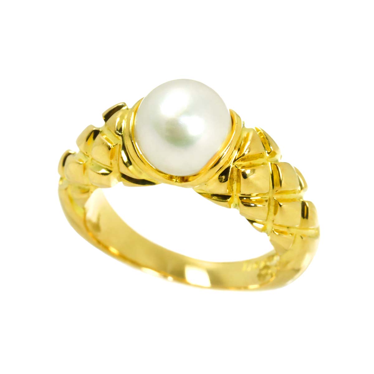 Akoya Pearl Ring 18K YG 750 Size5.75-6(US)