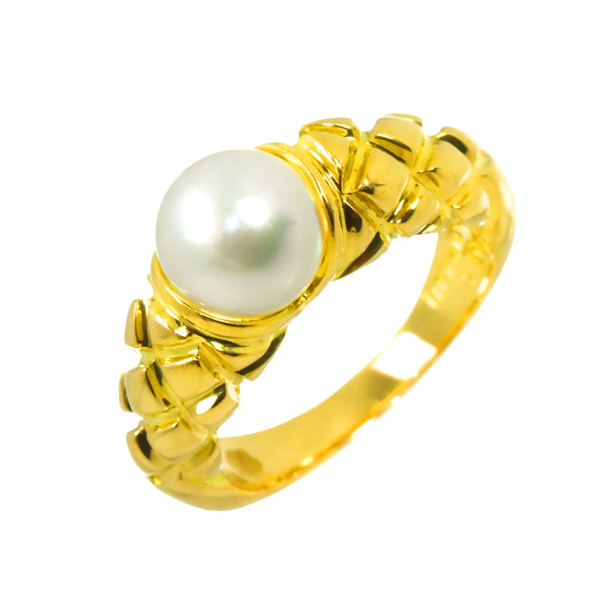 Akoya Pearl Ring 18K YG 750 Size5.75-6(US)