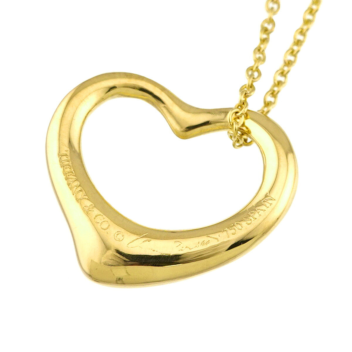 Open Heart Necklace 18K Yellow Gold 750
