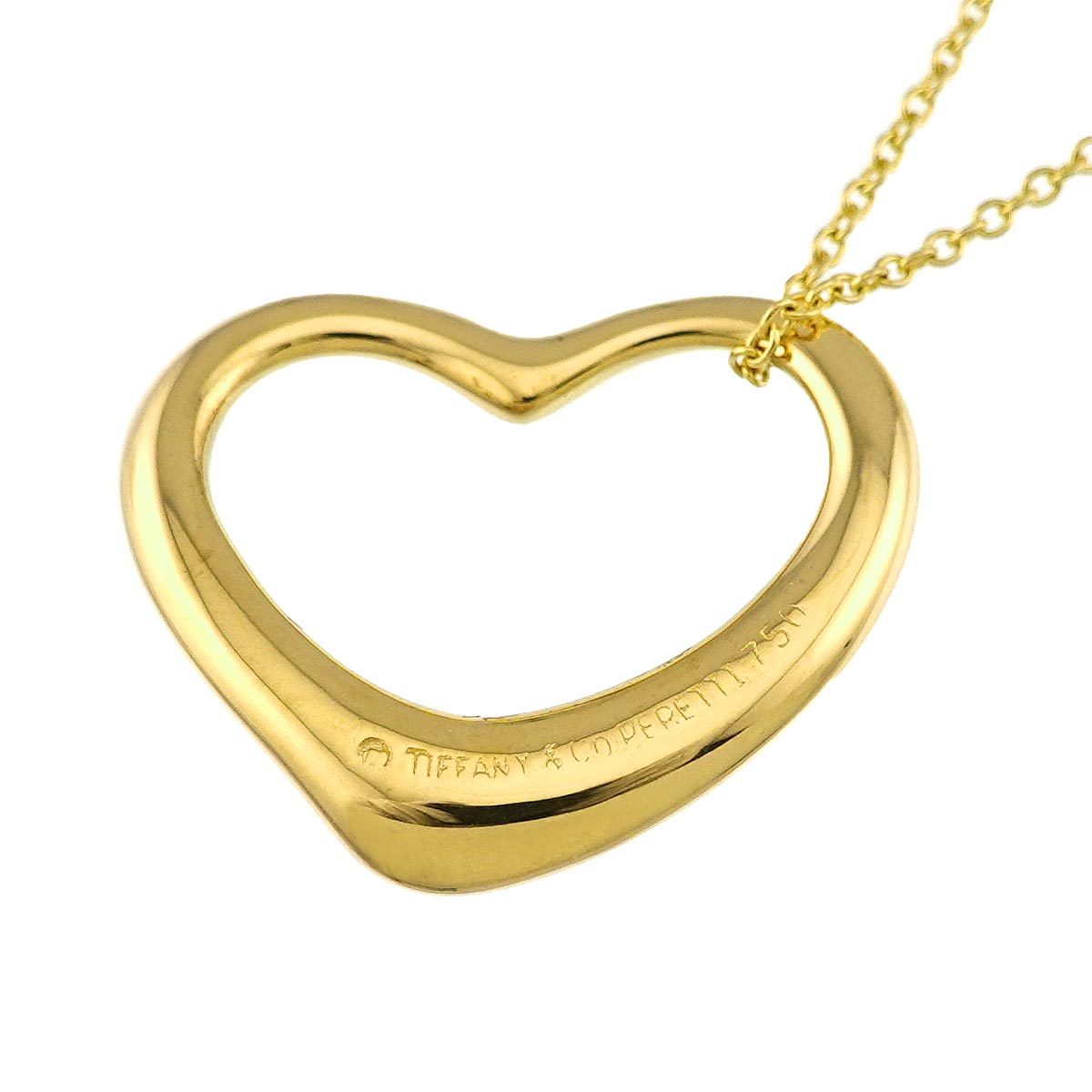 Open Heart Necklace 18K Yellow Gold 750