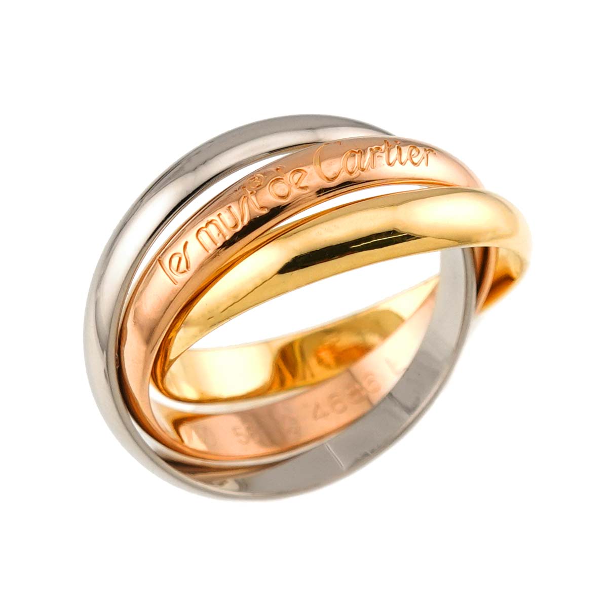 Trinity MM Ring 18K YG WG PG 750 Size56 7.5(US)
