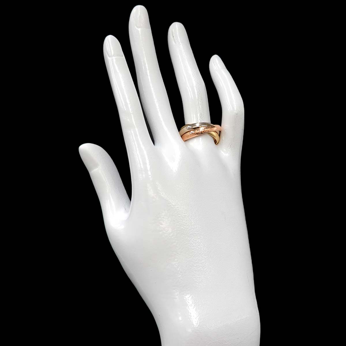 Trinity MM Ring 18K YG WG PG 750 Size56 7.5(US)