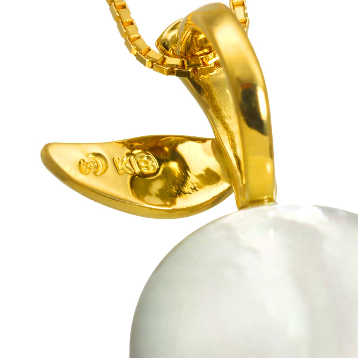 Mabe Pearl 14.0mm Necklace 18K YG 750