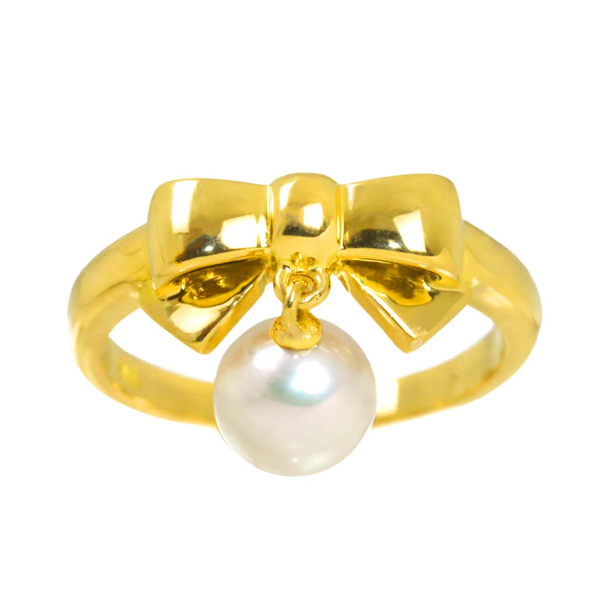 Akoya Pearl 6.3mm Ring 18K YG 750 Size4.5-4.75(US)