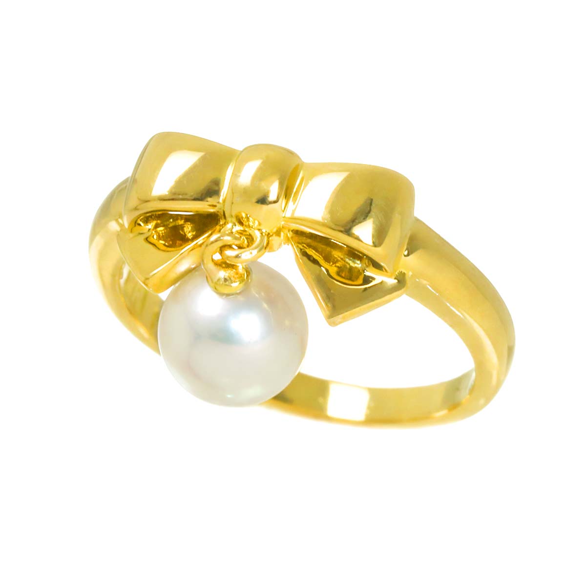 Akoya Pearl 6.3mm Ring 18K YG 750 Size4.5-4.75(US)