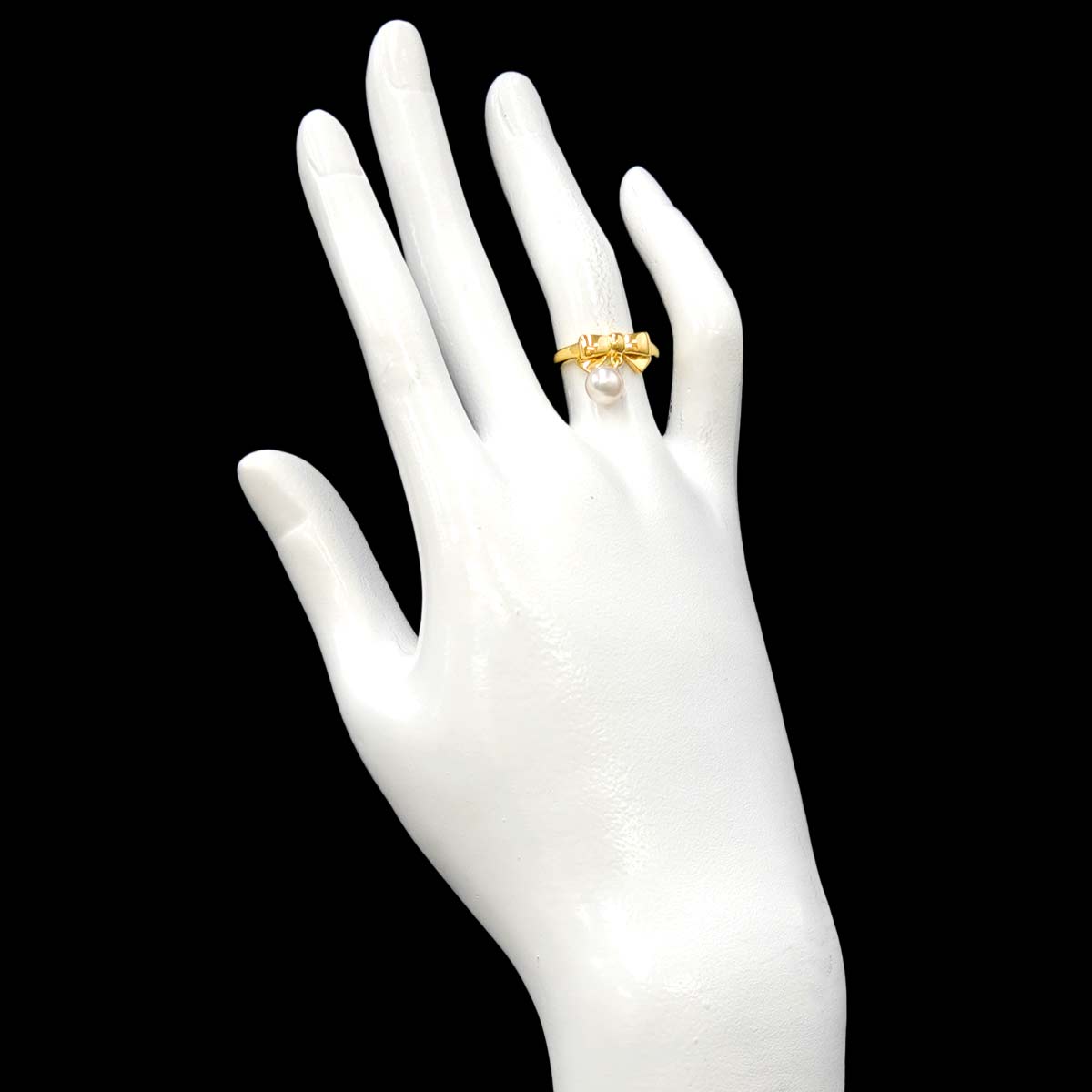 Akoya Pearl 6.3mm Ring 18K YG 750 Size4.5-4.75(US)
