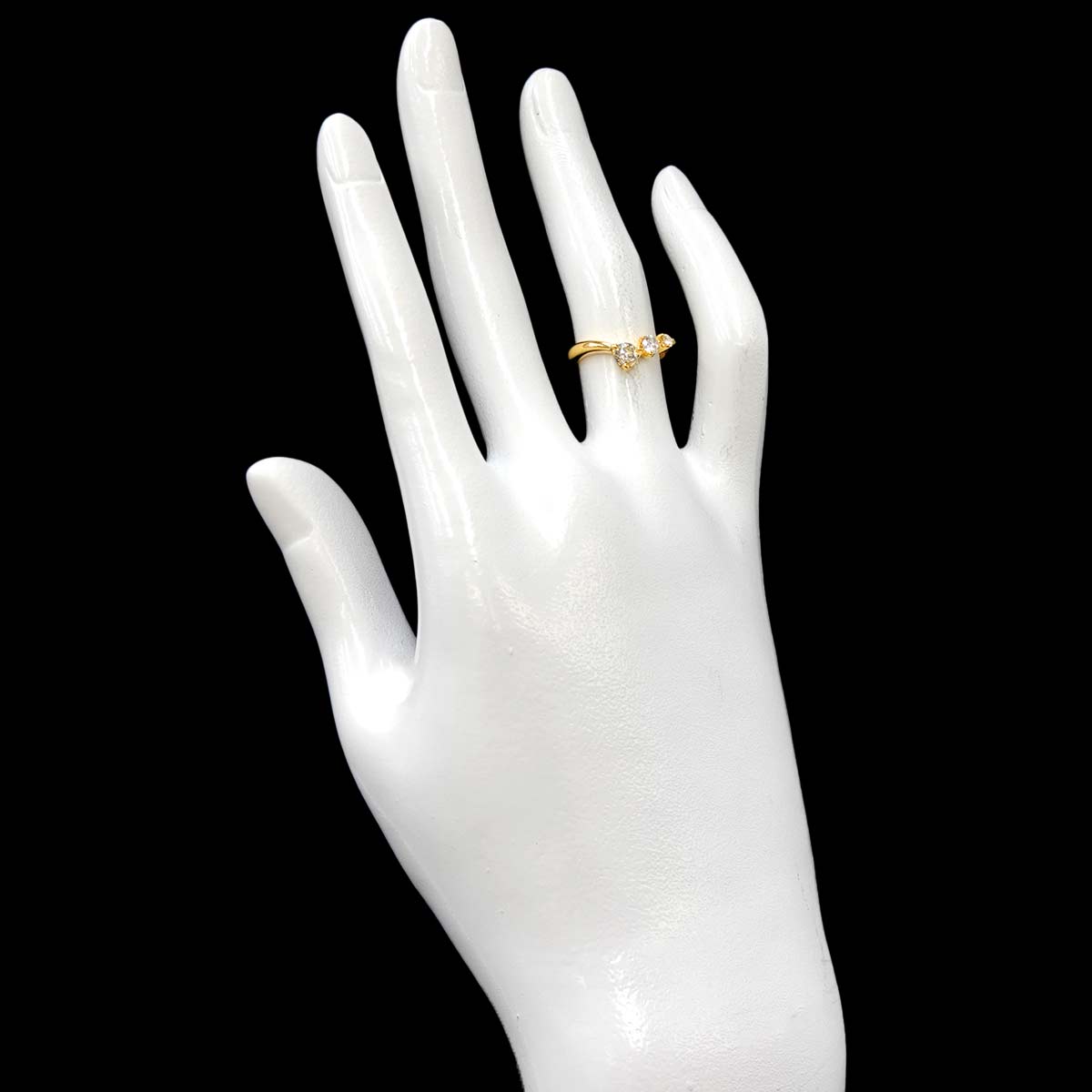 Diamond 0.36ct Ring 18K YG 750 Size4-4.5(US)