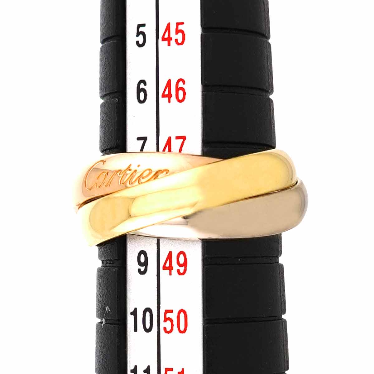 Trinity Ring 18K YG WG PG 750 Size48 4.5(US)