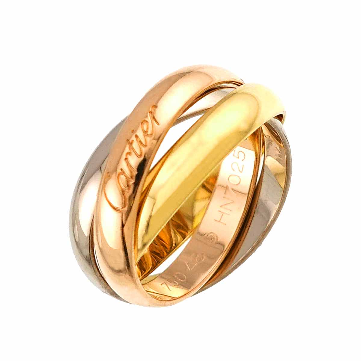 Trinity Ring 18K YG WG PG 750 Size48 4.5(US)
