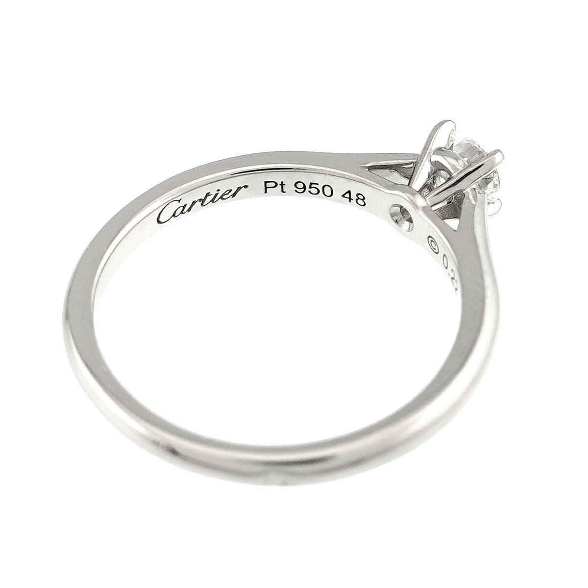 Diamond 0.22ct F/VVS2/3EX Ring Platinum size48 4.5(US)