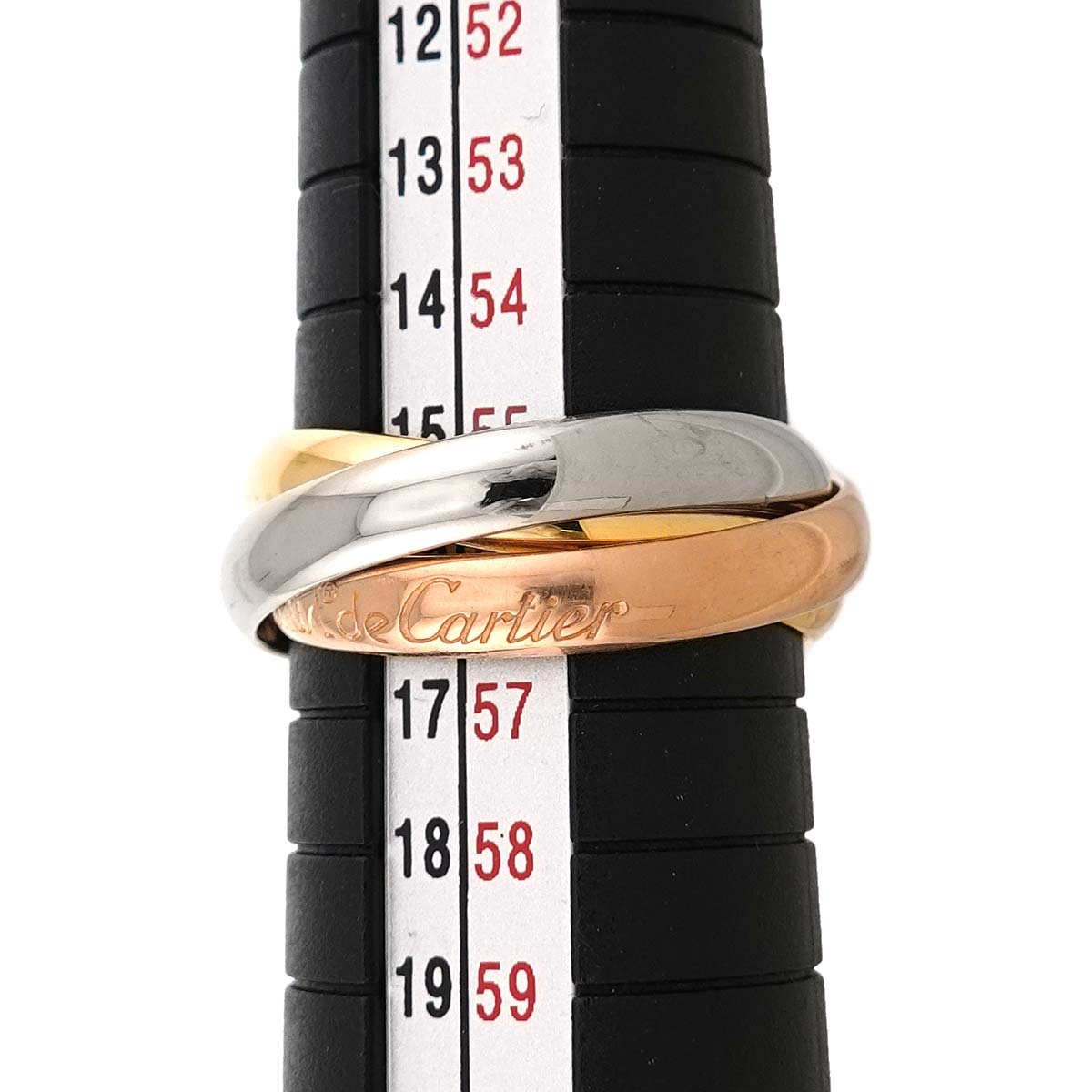 Trinity MM Ring 18K YG WG PG 750 Size56 7.5(US)